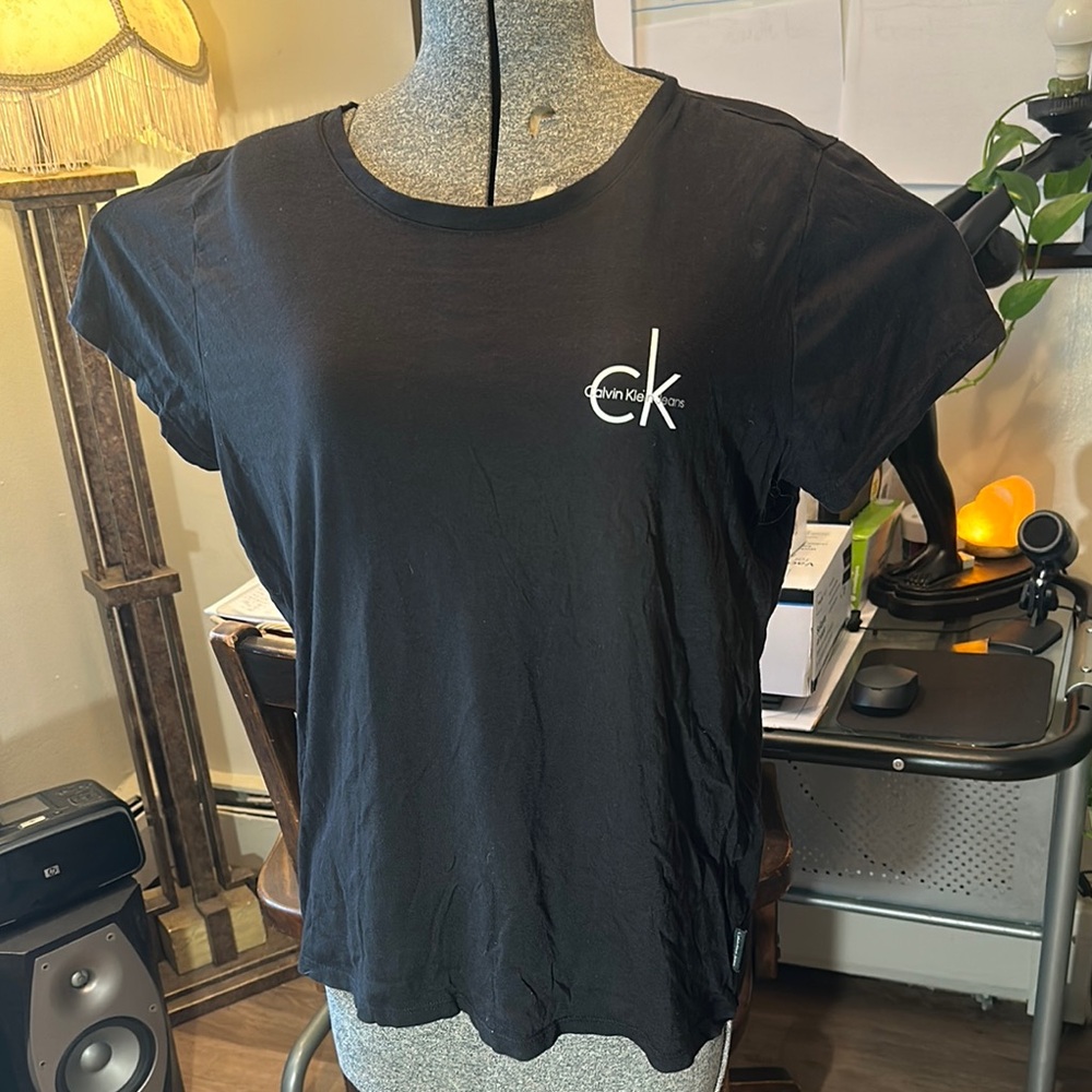 Calvin Klein Black Relaxed Short Sleeve Tee